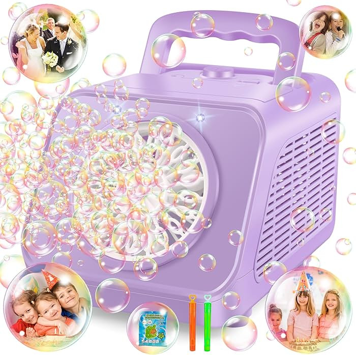 Upgraded Bubble Machine with 2 Speed Levels,Blow 20000+ Bubbles/Minute,Portable Automatic Bubble ... | Amazon (US)