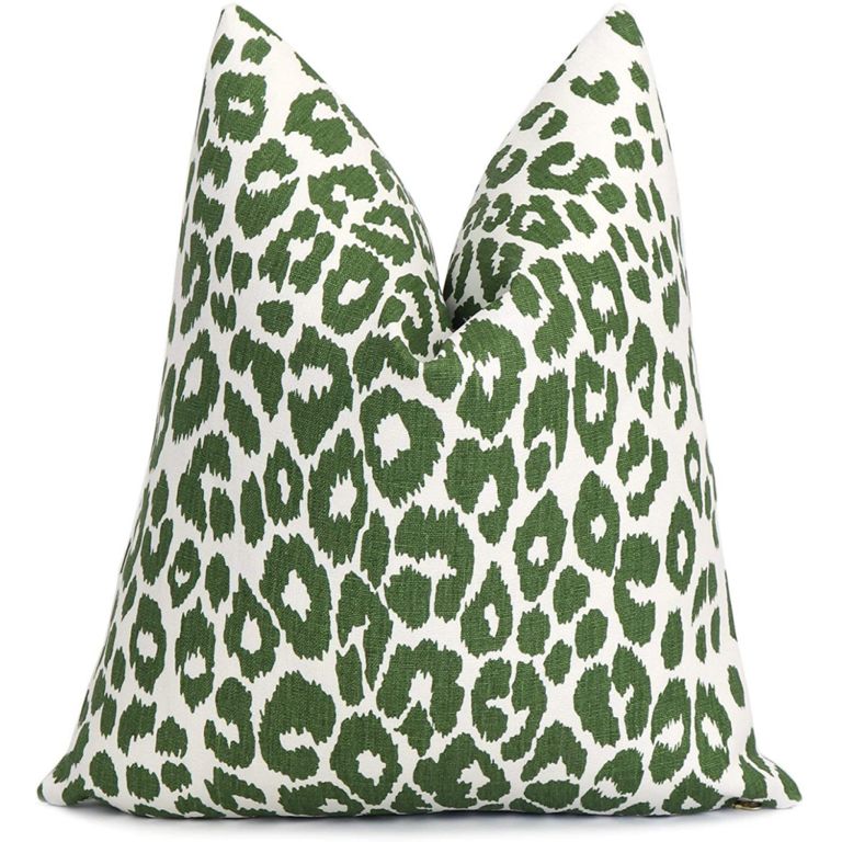Popeven Leopard Green Pillow Cover with Zipper Square Euro Sham or Lumbar Pillow Cushion Pillow C... | Walmart (US)