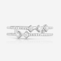Asymmetrical Stacked Diamond Ring | Ring Concierge