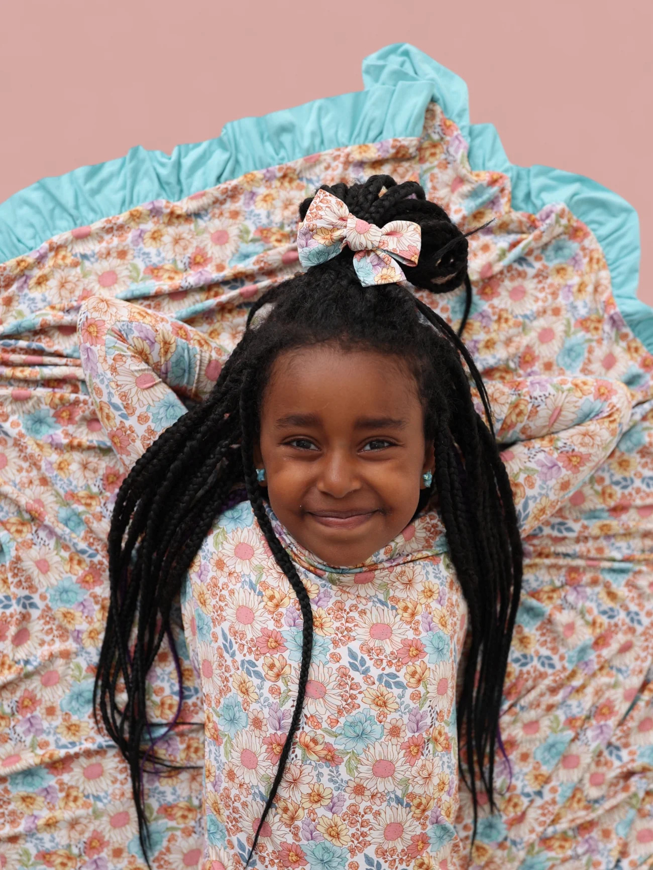 FLOWER FIELDS DREAM RUFFLE BLANKET | Dream Big Little Co.