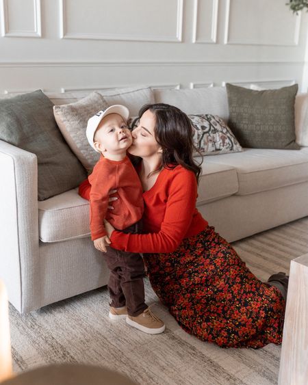 Mom & baby boy matching outfits! Love this floral midi skirt and red sweater for fall. Matteo’s red shirt and corduroy pants are so cute!



#LTKstyletip #LTKkids #LTKbaby