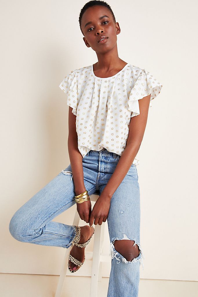 Aria Shimmer Blouse | Anthropologie (US)