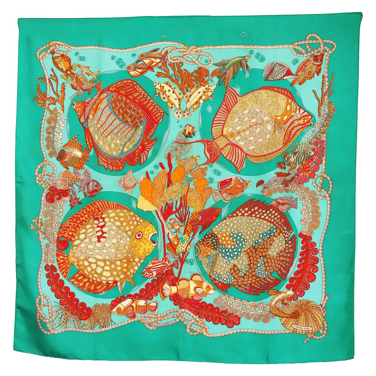 Hermes silk scarf Grands Fonds  by Annie Faivre 1992 For Sale at 1stDibs | 1stDibs