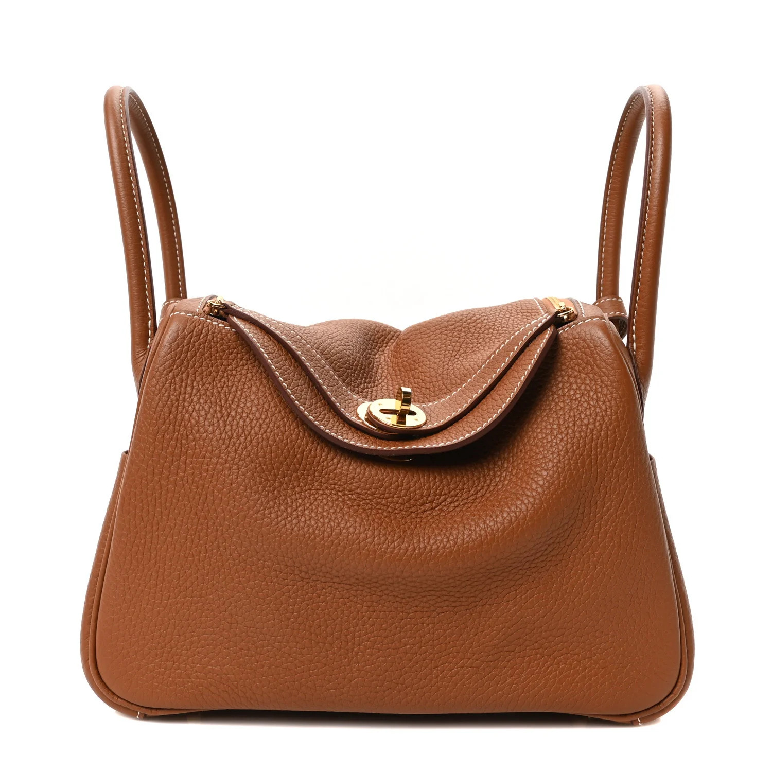 Taurillon Clemence Lindy 26 Gold | FASHIONPHILE (US)