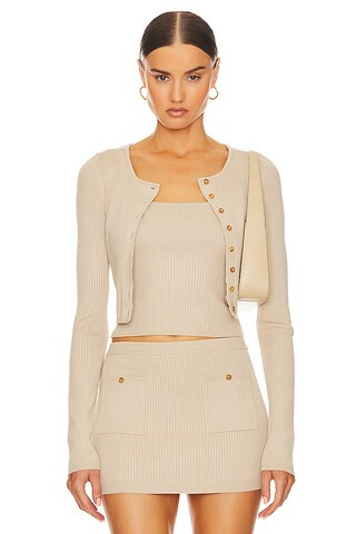 Helsa Ediva Cardigan in Oyster from Revolve.com | Revolve Clothing (Global)