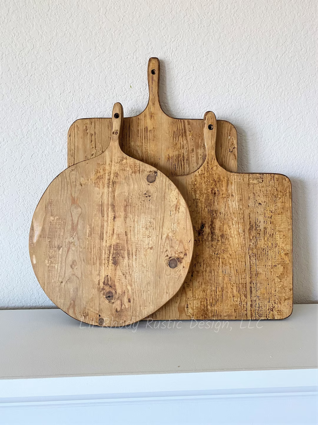 Set of Three Bread Boards, Medium Rectangle, Small Square, and Small Round Bread Board, European ... | Etsy (US)