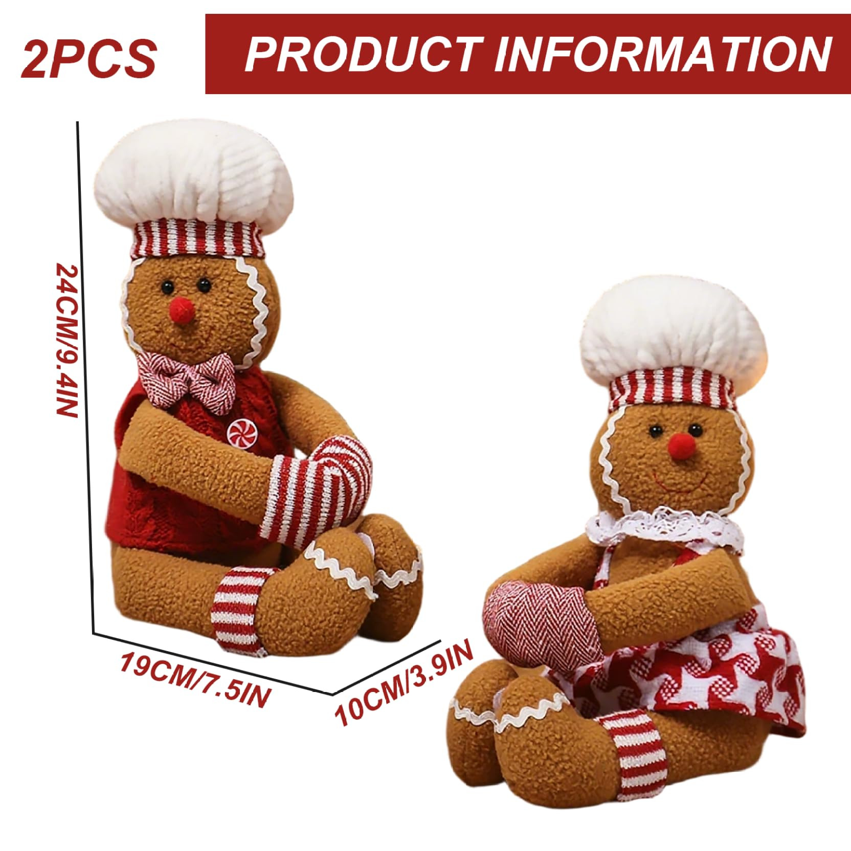 Christmas Wine Bottle Cover, Unique Funny Xmas Plush Stuffed Gingerbread Ornaments for Christmas ... | Amazon (US)