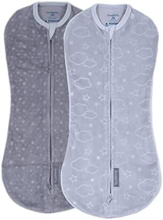 SwaddleMe by Ingenuity Compression Baby Swaddle Pod in Velboa, Two-Way Zipper for Easy Diaper Cha... | Amazon (US)