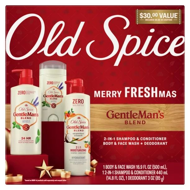 ($30 Value) Old Spice Gentleman's Blend Holiday Pack includes Deodorant, Bodywash, and 2-in-1 Sha... | Walmart (US)