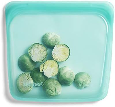 Stasher Platinum Silicone Food Grade Reusable Storage Bag, Aqua (Sandwich) | Reduce Single-Use P... | Amazon (US)