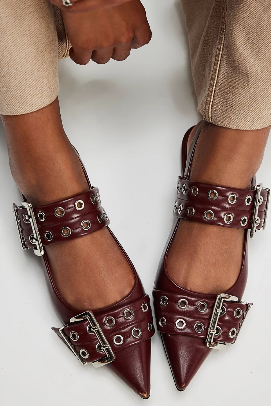 Love these Ganni lookalikes from Jeffrey Campbell in the perfect fall burgundy. Reviews are a little mixed, but I might take a leap anyway!

I linked the OG from Ganni too - discounted so it’s $100 difference between the dupe and the real thing. Take your pick!

#LTKShoeCrush