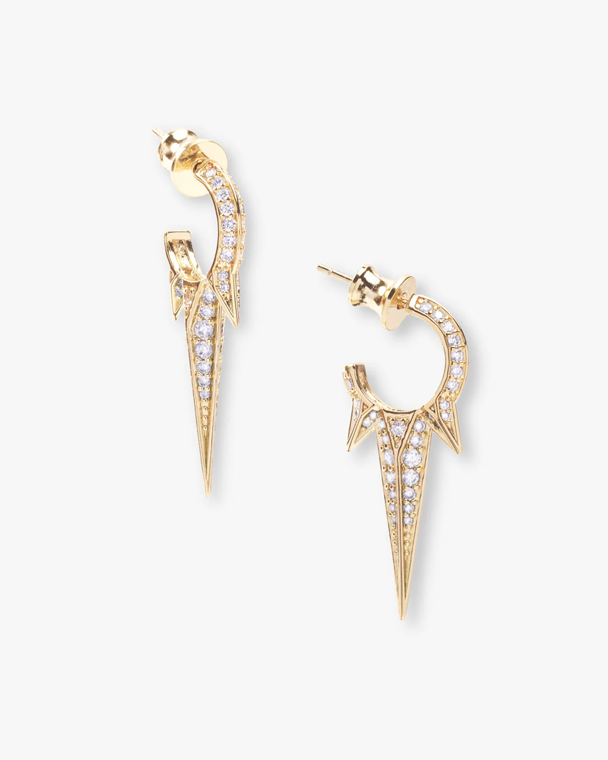 Gabriella Pavè Triple Spike Earrings | Melinda Maria