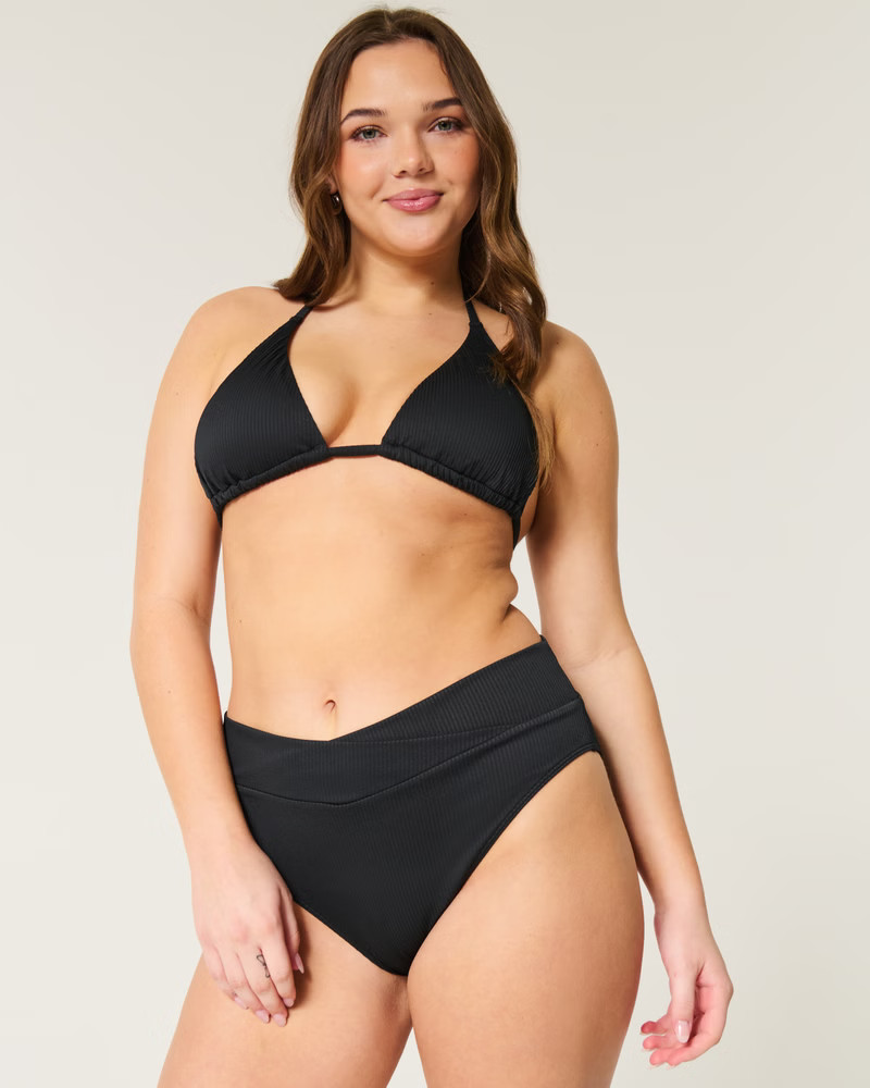 Women's Smocked Multi-Way Triangle Bikini Top | Women's Swimwear | HollisterCo.com | Hollister (US)