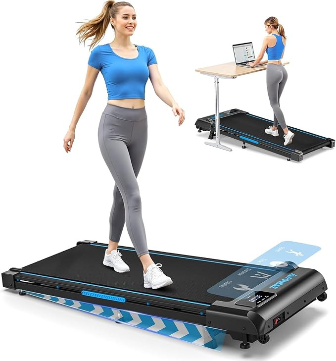 Walking Pad Treadmill, 6.2MPH Under Desk Walking Pad with 10% Incline, Treadmills for Home with D... | Amazon (US)
