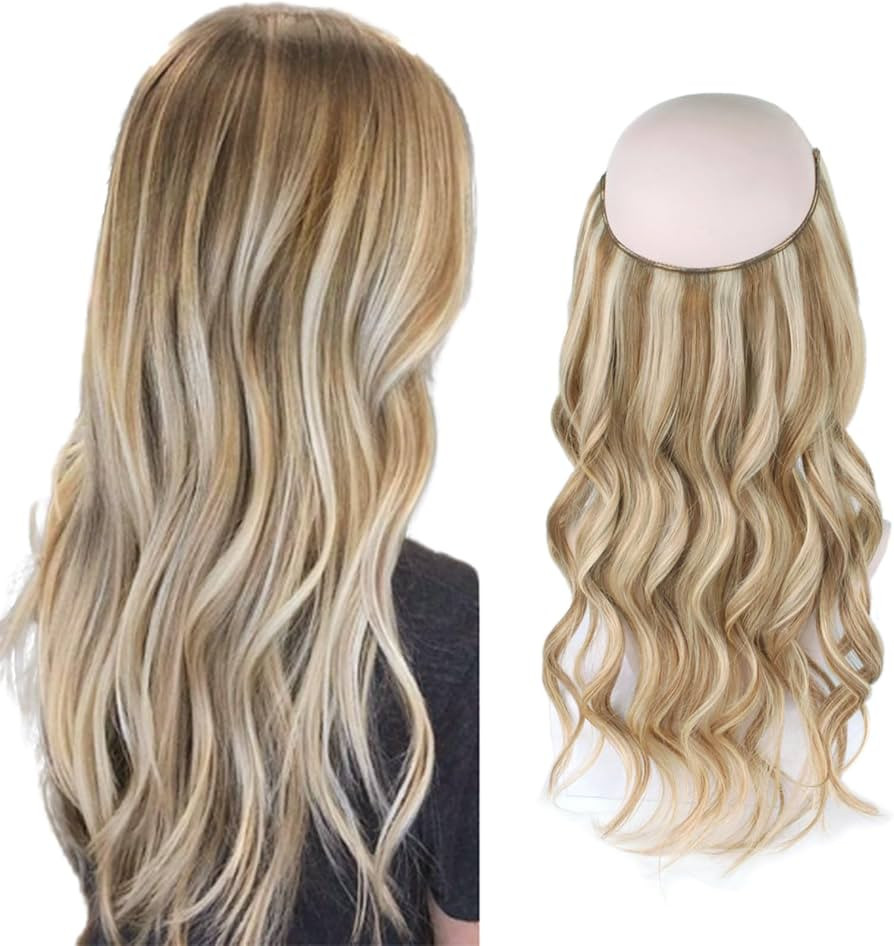 Sassina Wire Hair Extensions, Ash Blonde Highlighted with Platinum Blonde Wire Hair Extensions Re... | Amazon (US)