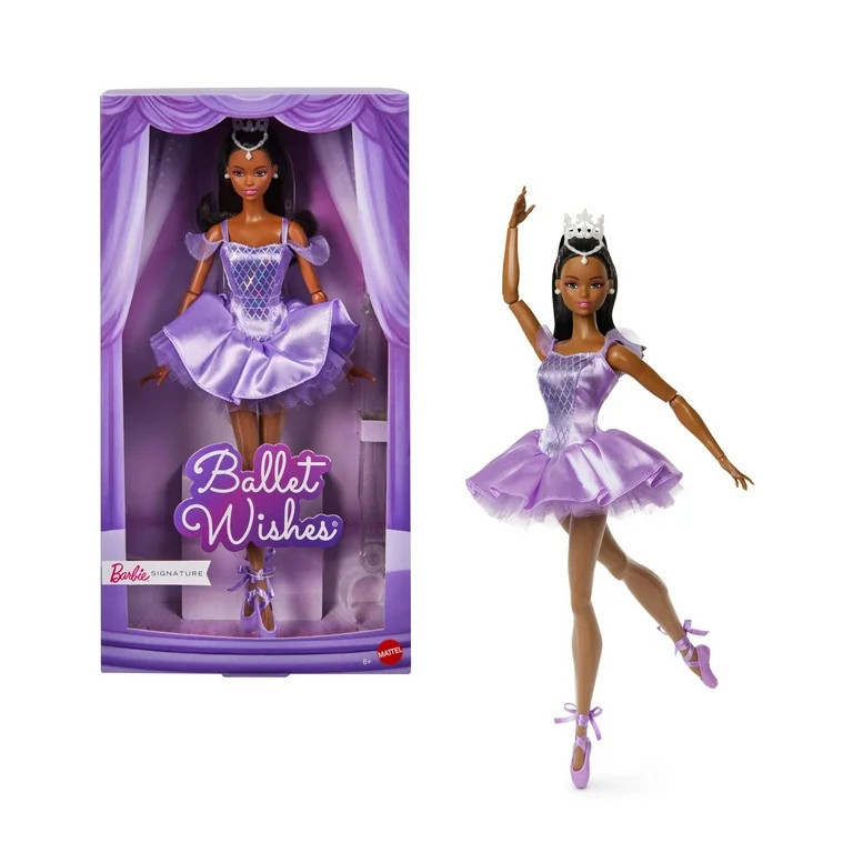 Barbie Signature Ballet Wishes Doll, Collectible Fashion Doll in Satiny, Purple Tutu | Walmart (US)