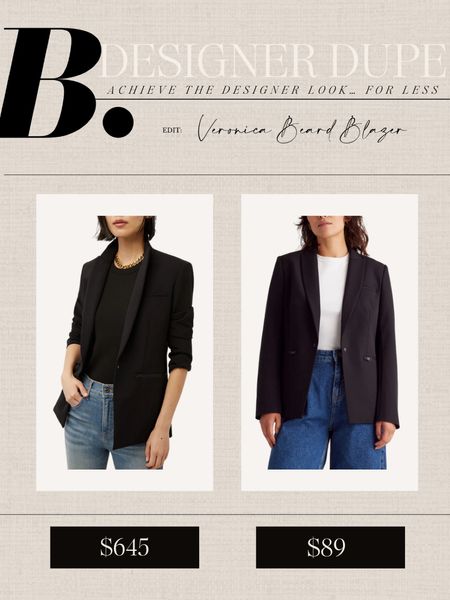 This Quince blazer is an almost identical dupe for the Veronica Beard Scuba Dickey blazer… and it’s a dickey blazer as well! 

~Erin xo 

#LTKFindsUnder100 #LTKTravel #LTKWorkwear