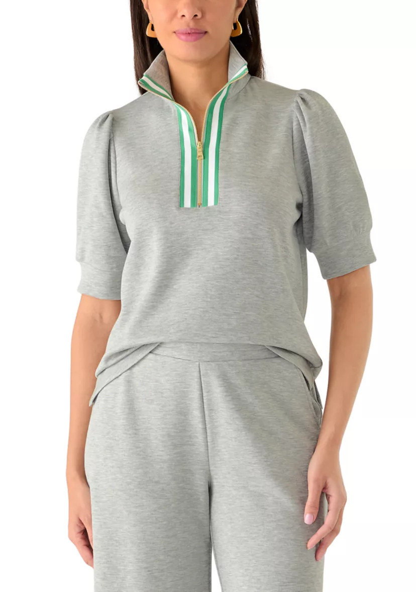 Women's Puff Sleeve 1/2 Zip Top | Belk