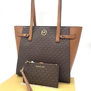 Michael Kors Carmen Large Tote Bag & Double Zip Wallet | Poshmark