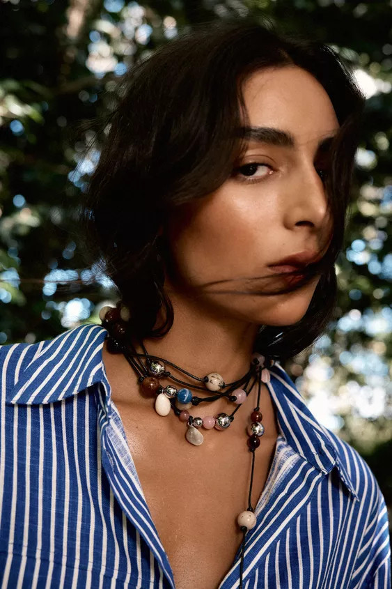 MULTI-WAY BEADED CORD NECKLACE | Zara US