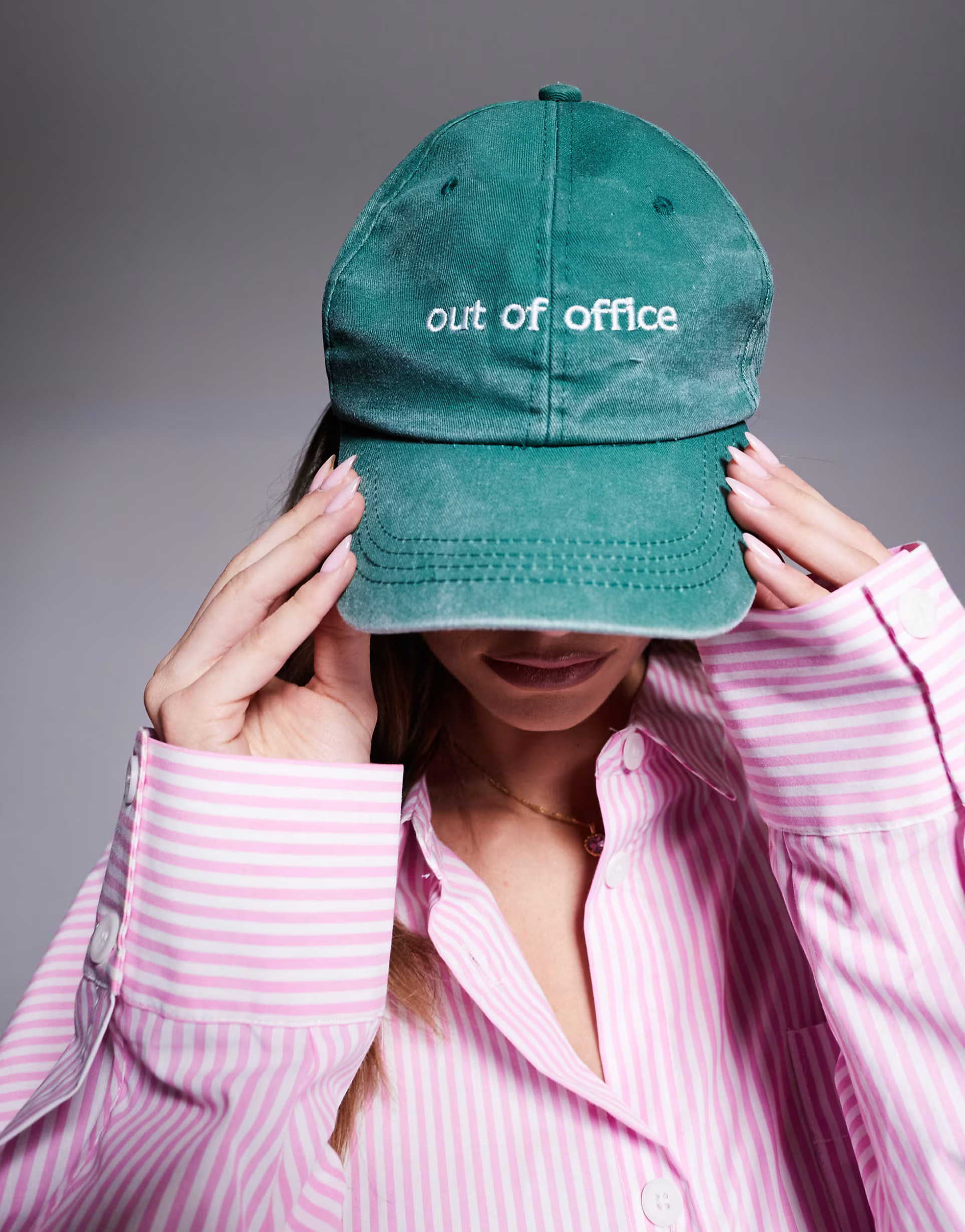 South Beach Out of Office baseball cap in washed green  | ASOS | ASOS (Global)