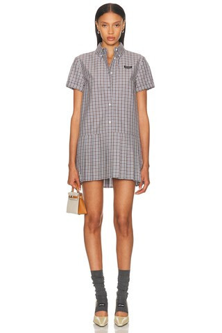 Miu Miu Mini Dress in Blue,Wine | FWRD 