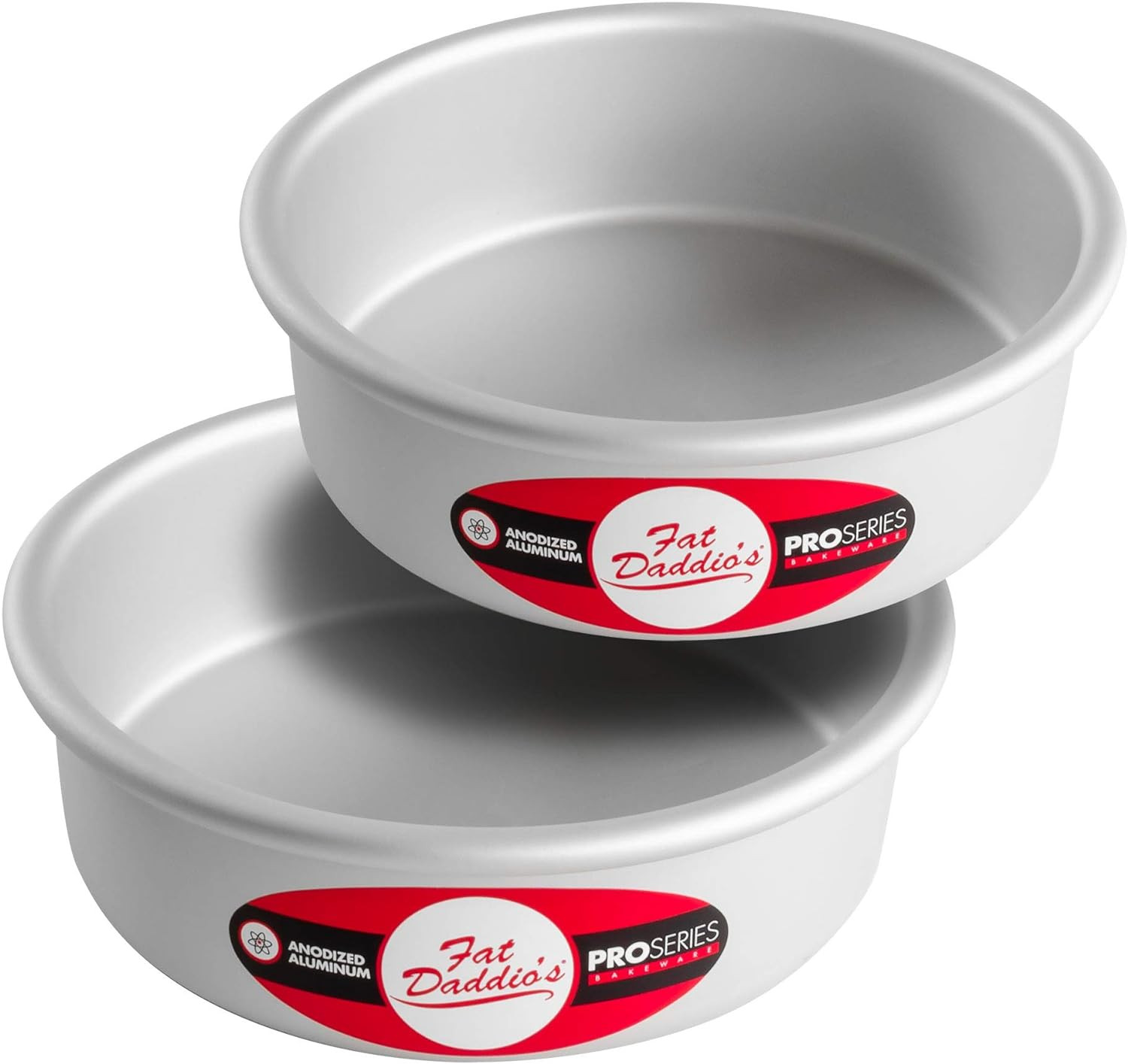 Fat Daddio's Anodized Aluminum Round Cake Pans, 2 Piece Set, 6 x 2 Inch | Amazon (US)