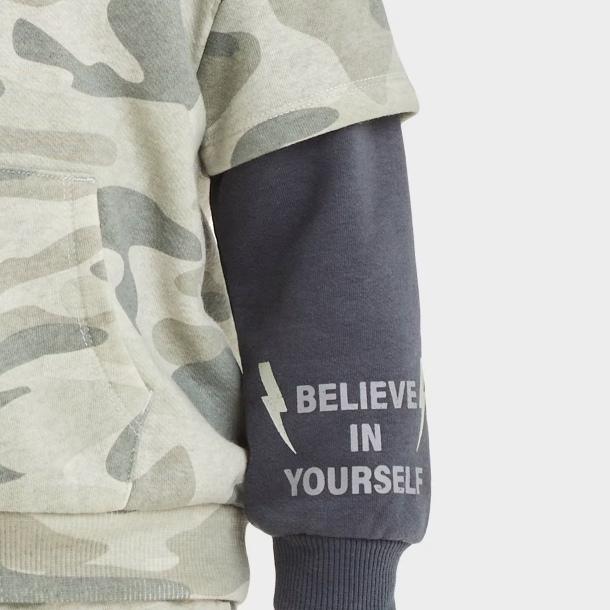 Grayson Mini Toddler Boys' Camo French Terry Pullover Hoodie T-Shirt - Green/Black 12M | Target