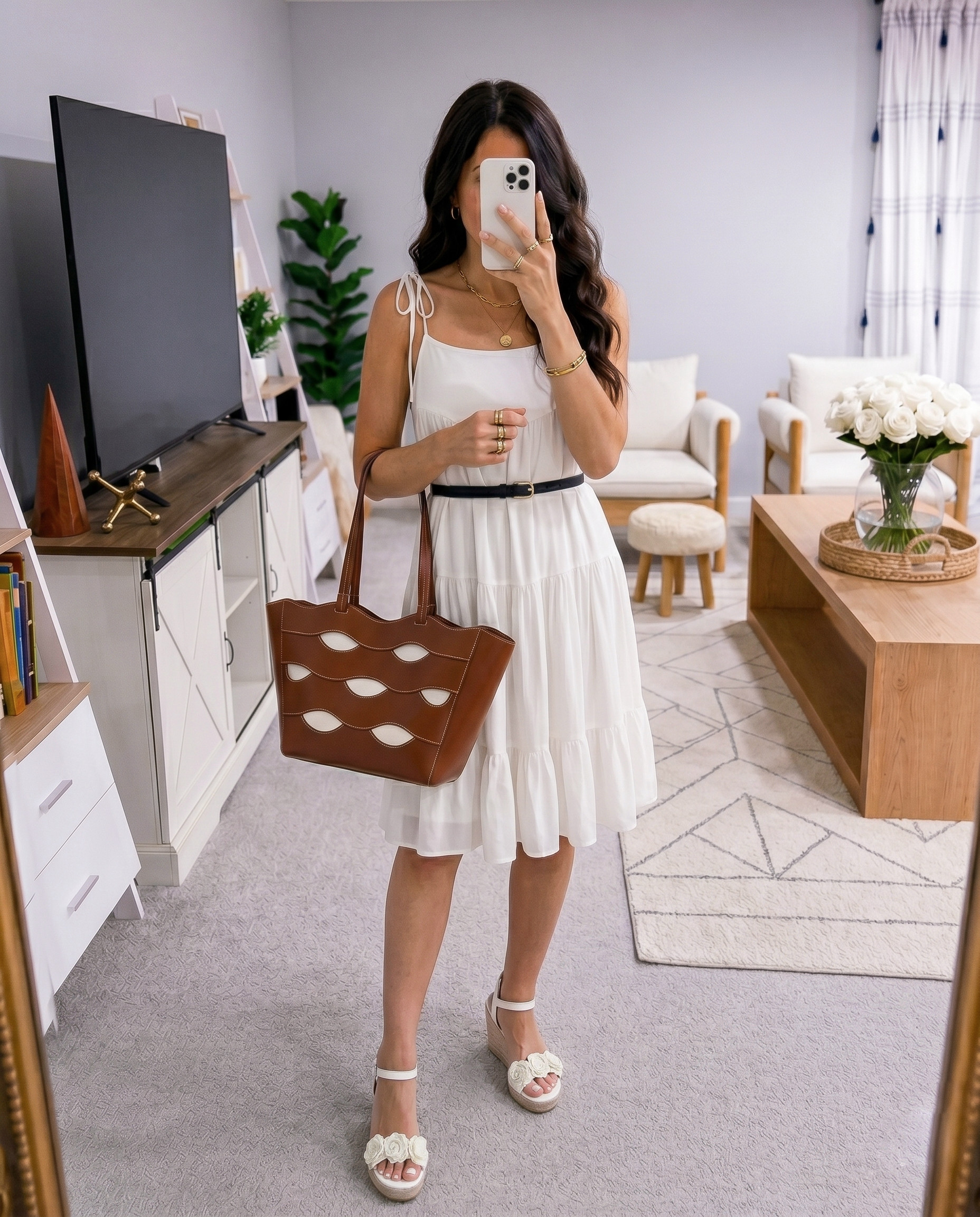 OOTD and summer ready with another beautiful dress from Walmart!  Obssessed with all the folds on this one!  

 #LTKootd #LTKmomlife #LTKOver40
