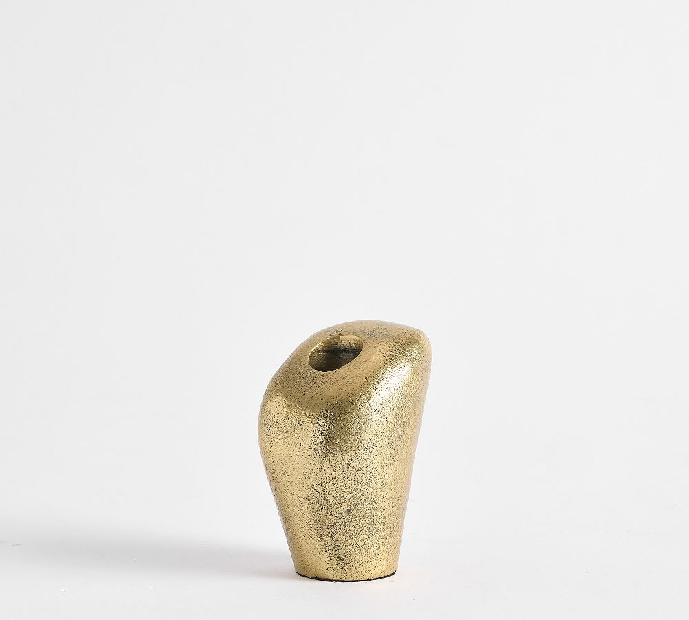 Brass Stone Candle Holder | Pottery Barn (US)