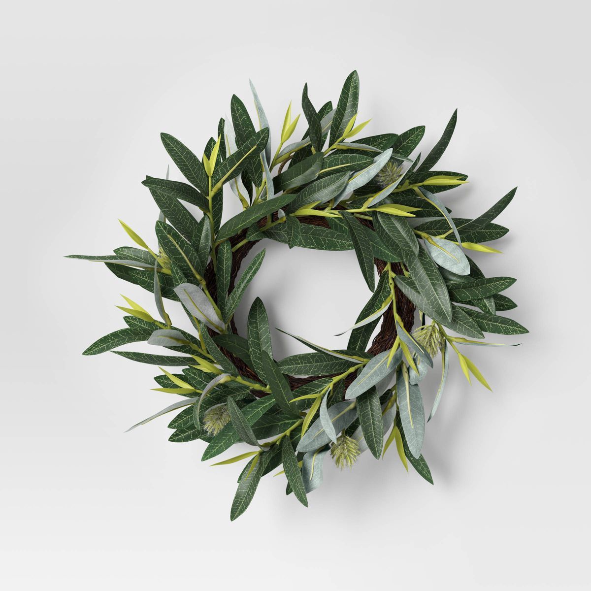 12" Thistle and Leaf Wreath - Threshold™: Indoor Spring Decoration, Unlit Faux Floral | Target