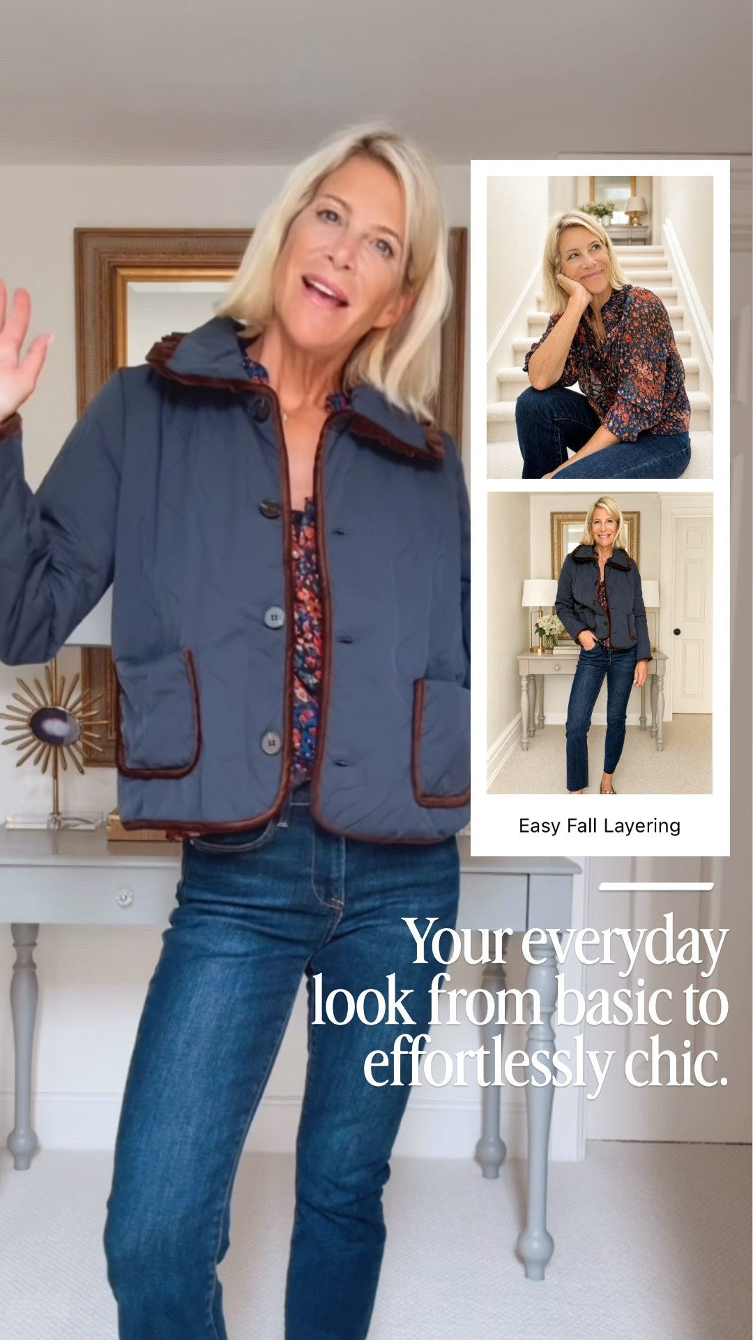 One blouse, two ways to wear it! I love how this floral top pairs beautifully with denim on its own, but adding a quilted jacket instantly creates a polished layered look for cooler days. It’s an easy outfit formula you’ll wear all season long.

👩‍💻 LTK PRO TIPS
❤️ Heart = Support my posts ;-)
🔖 Save = Get sale & restock alerts for the things you love!
📋 Lists = Keep favorites organized (List ideas: Christmas, Birthdays, and Vacations!)
📲 Share = Send lists and products to a friend (or your daughters like me).
💬 Comment = Ask me anything, and I’ll answer. ;-)

#LTKootd #LTKSeasonal #LTKOver40