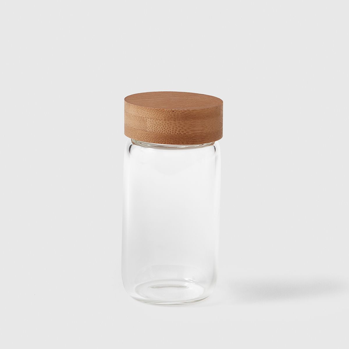 Glass Spice Jar w/Bamboo Lid | The Container Store