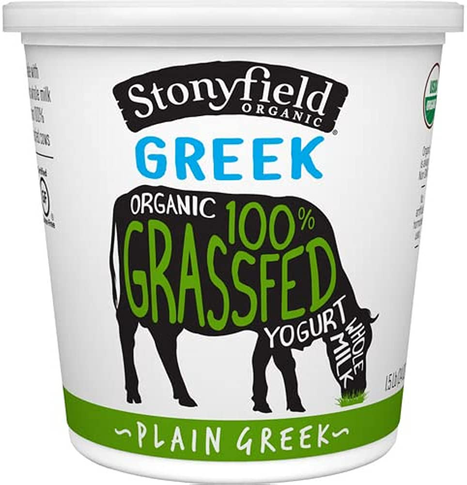Stonyfield® Organic 100% Grassfed Plain Greek Whole Milk Yogurt 24 oz. Tub | Amazon (US)