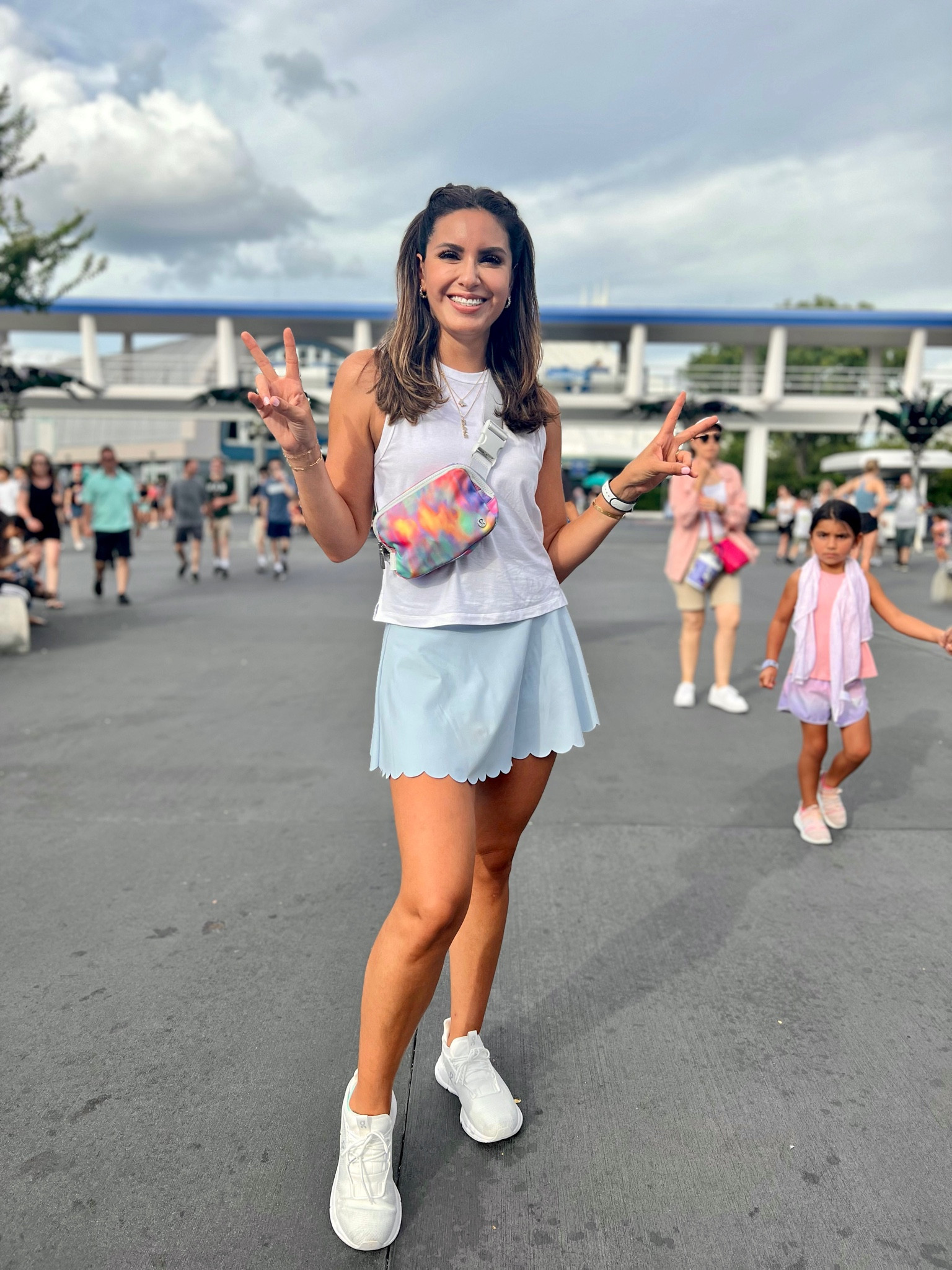 Clearly my favorite top right now — only top I’ve ever owned in more than one color and apparently I have 3 colors! But the real MVP of this Disney outfit is this skirt! Quality material and comes in a set (scalloped crop tank) less than $40!

#LTKstyletip #LTKtravel #LTKunder50