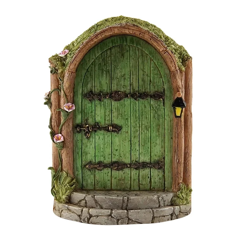 SLYNSHome Artificial Gnome Door Sculpture Fairy Door for Garden,Wood Gnome Home Ornaments Decorat... | Walmart (US)