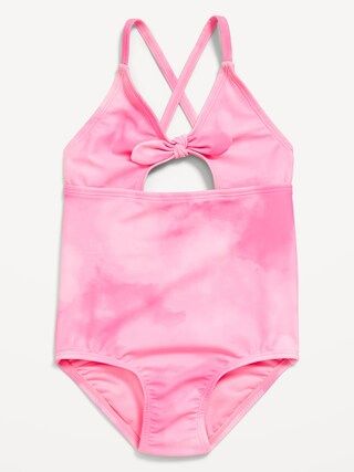 Printed Cutout One-Piece Swimsuit for Toddler Girls | Old Navy (US)