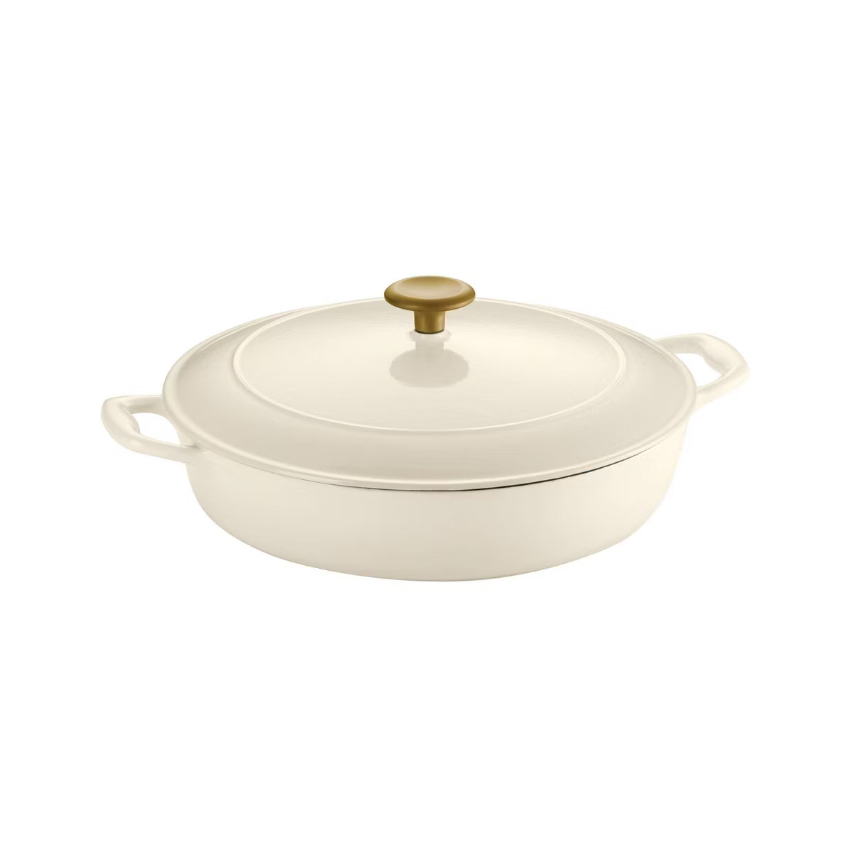 Tramontina 4qt Enameled Cast Iron Covered Braiser - Latte | Target