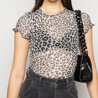 Short-Sleeve Leopard Print Top | YesStyle Global