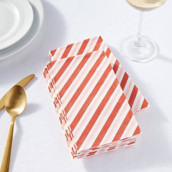 16ct Paper Striped Dinner Napkins - Threshold™ | Target