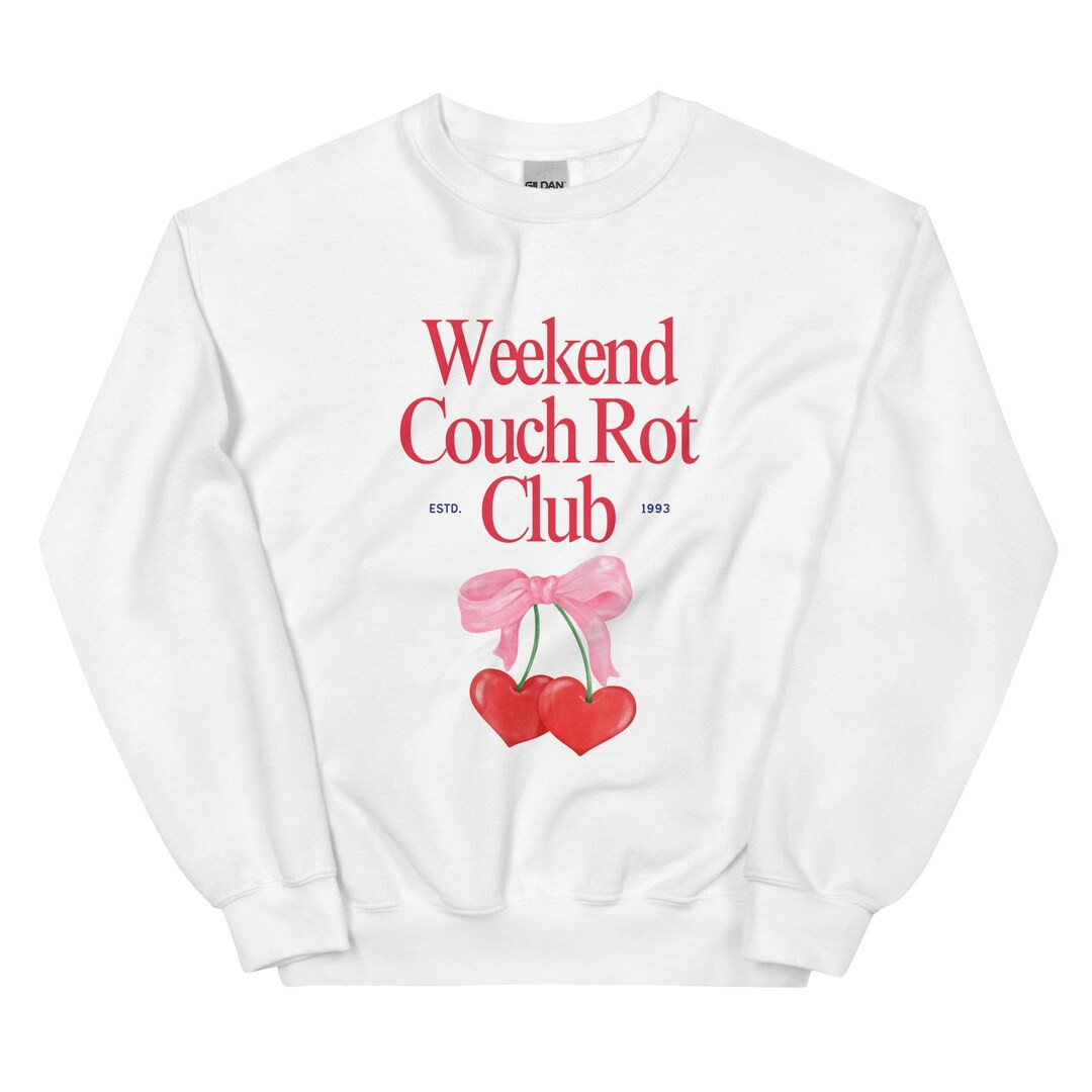 Weekend Couch Rot Club Sweatshirt Cozy Unisex Crewneck Funny Loungewear Relaxed Fit Gift for Home... | Etsy (US)