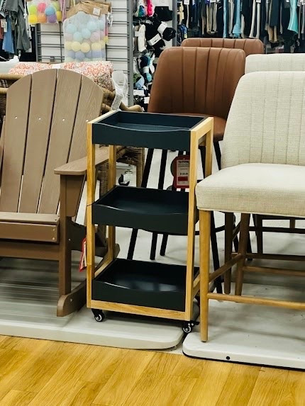 Organization, but make it aesthetic. 🖤 This 3-tier rolling cart with black trays and light wood framing is so versatile. Use it as a bar cart, a craft station, or even for extra bathroom storage!

#LTKHome