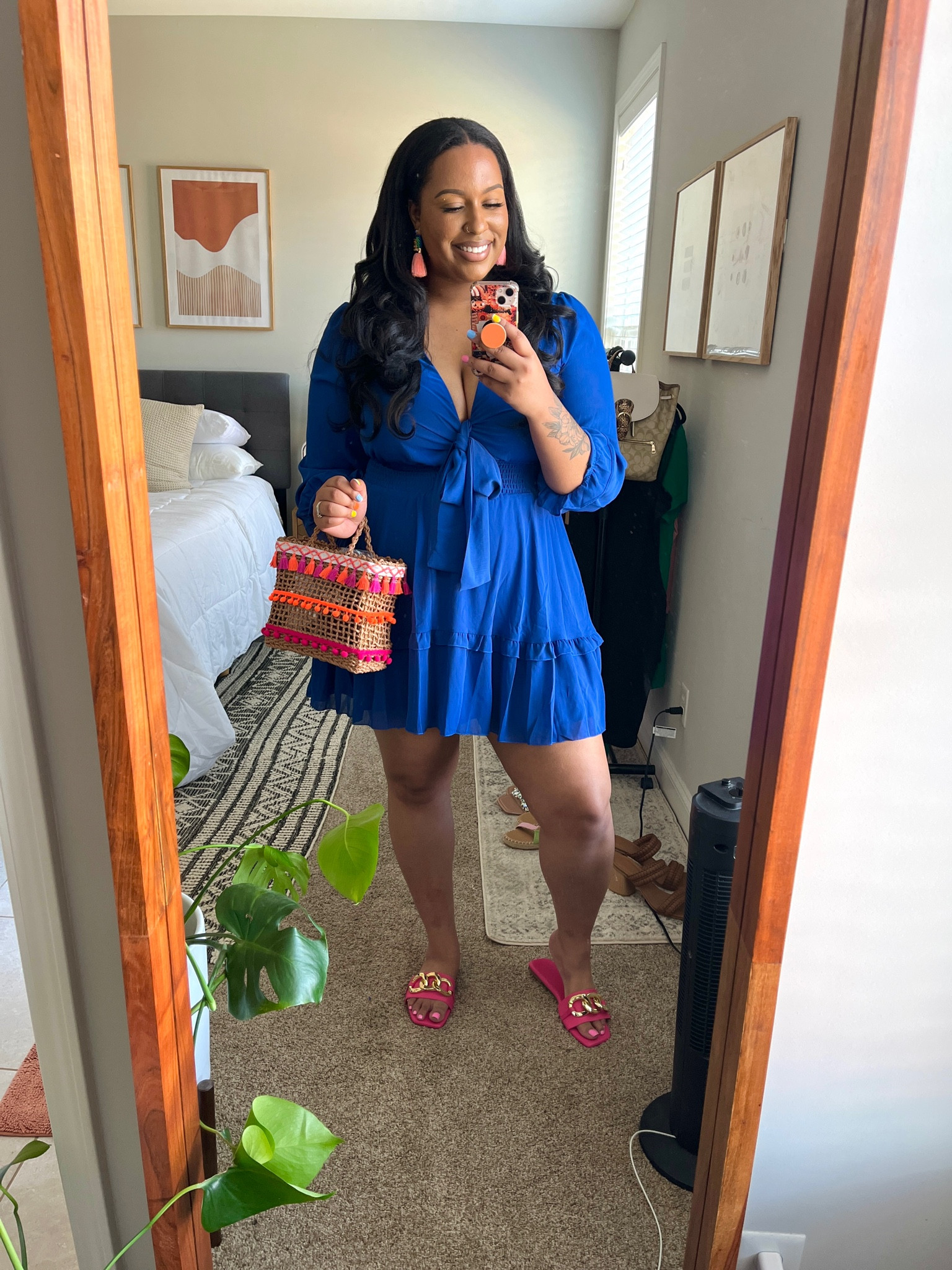 Blue Tie Front Amazon Dress XXL
Hot Pink Sandals from Shein 11
Shein Straw Bag

#LTKcurves #LTKunder50 #LTKstyletip