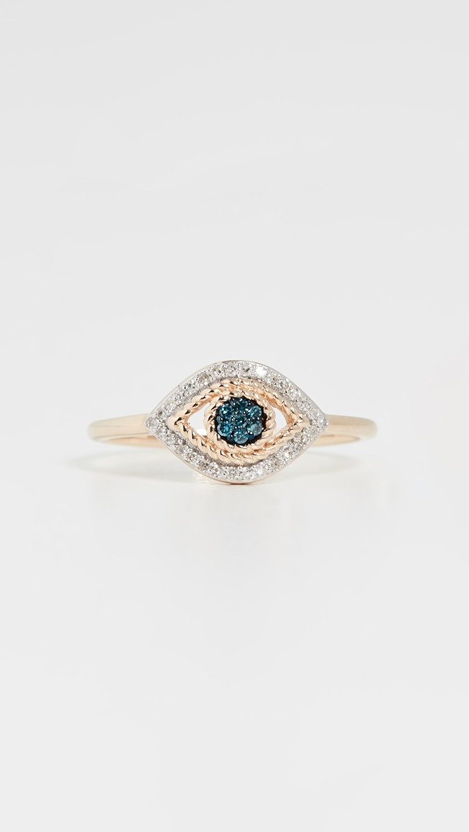 Tiny Pavé Evil Eye 14k Ring | Shopbop