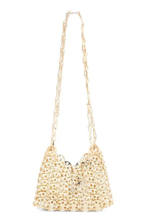 Rabanne Nano 1969 Icon Shoulder Bag in P711 Light Gold at Nordstrom | Nordstrom
