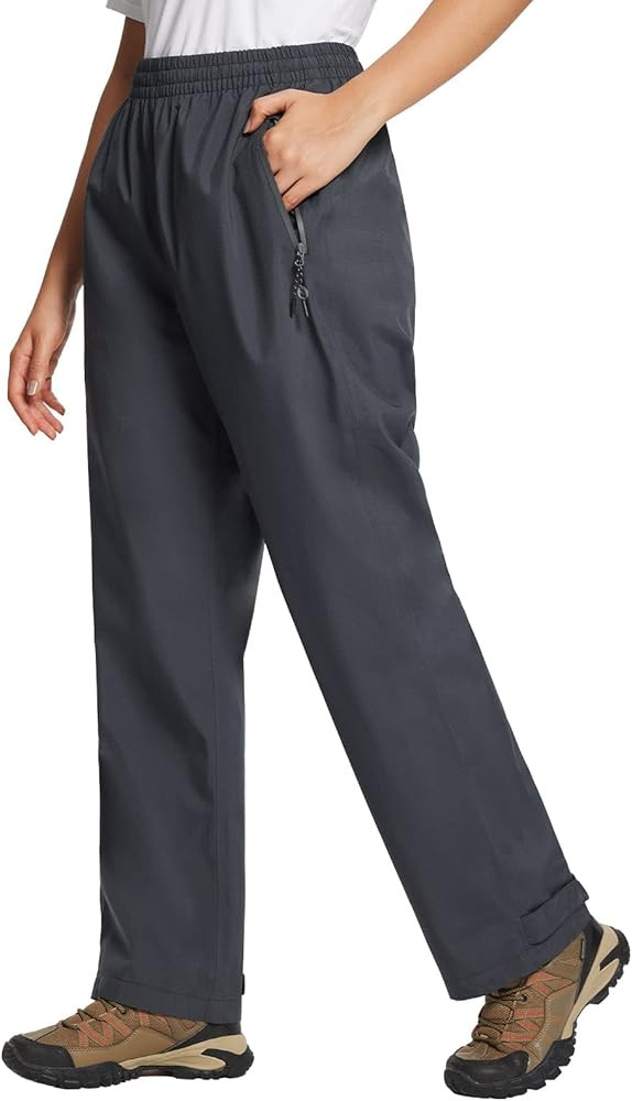 BALEAF Womens Rain Pants Waterproof Pants Hiking Lightweight Over Pants Windproof Outdoor Fishing... | Amazon (US)