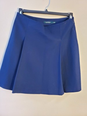 Lauren Ralph Lauren Navy Blue Pleated Mini Skirt Size 6 | eBay US