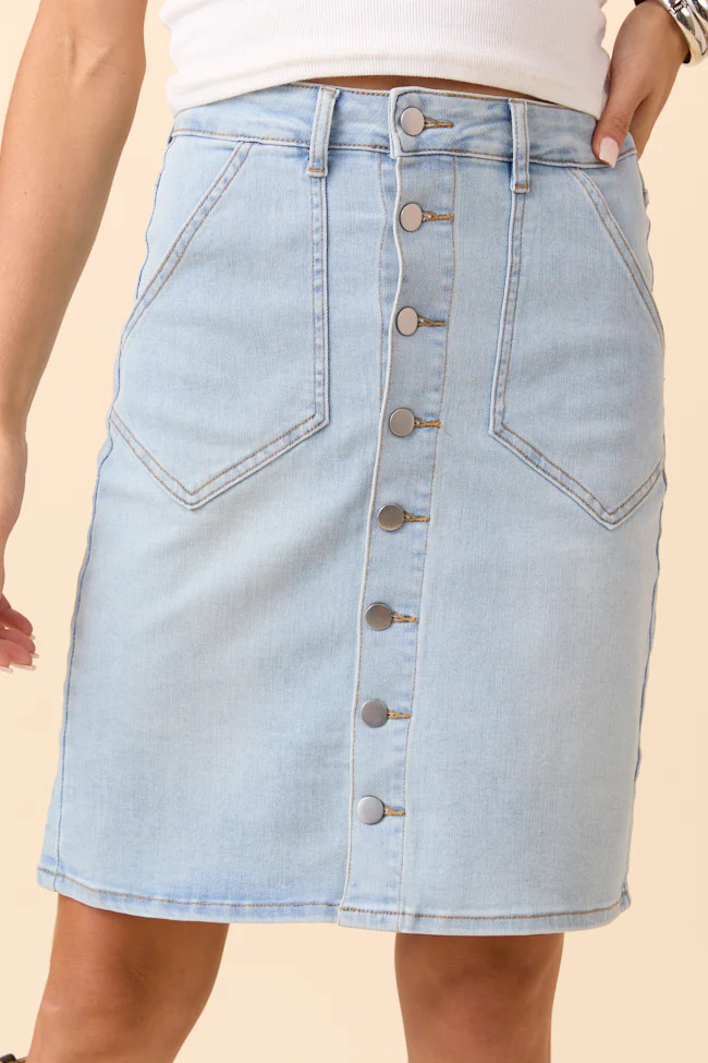 My Favorite Button Down Skirt | Pink Lily