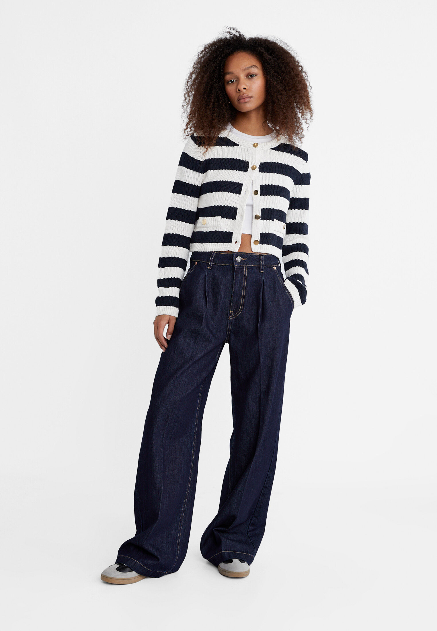 Straight fit jeans with darts | Stradivarius (UK)