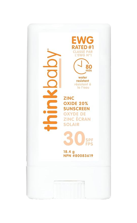 Thinkbaby SPF 30 Sunscreen Stick – Safe, Natural, Water Resistant Sun Cream for Babies, Kids & ... | Amazon (US)